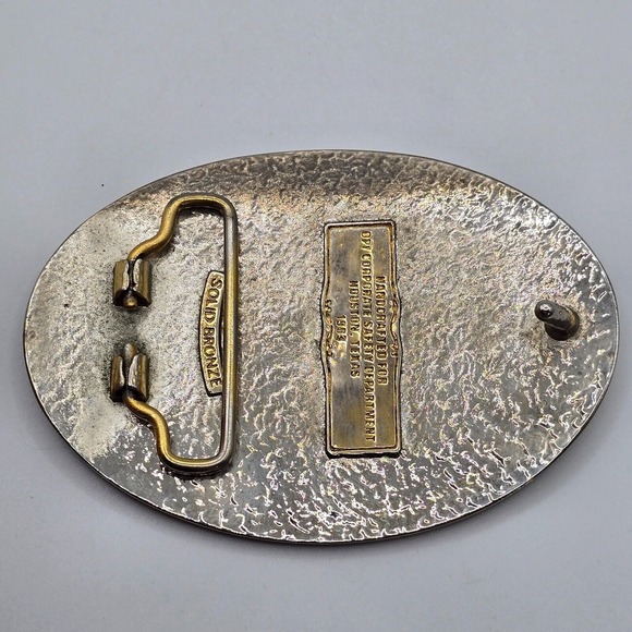 Vintage OPI Corporate Safety Department Houston Texas Bronze‎ Belt Buckle - Picture 7 of 11